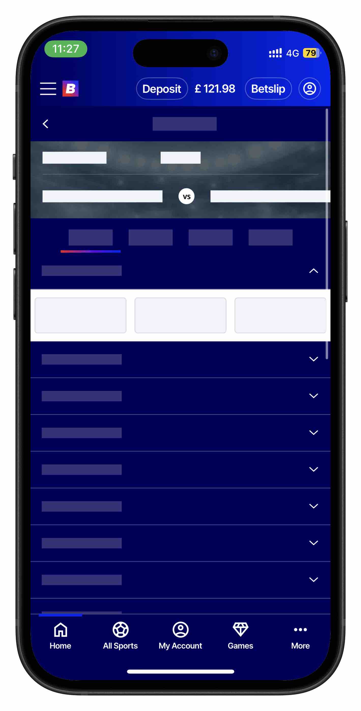 Betfred app loading