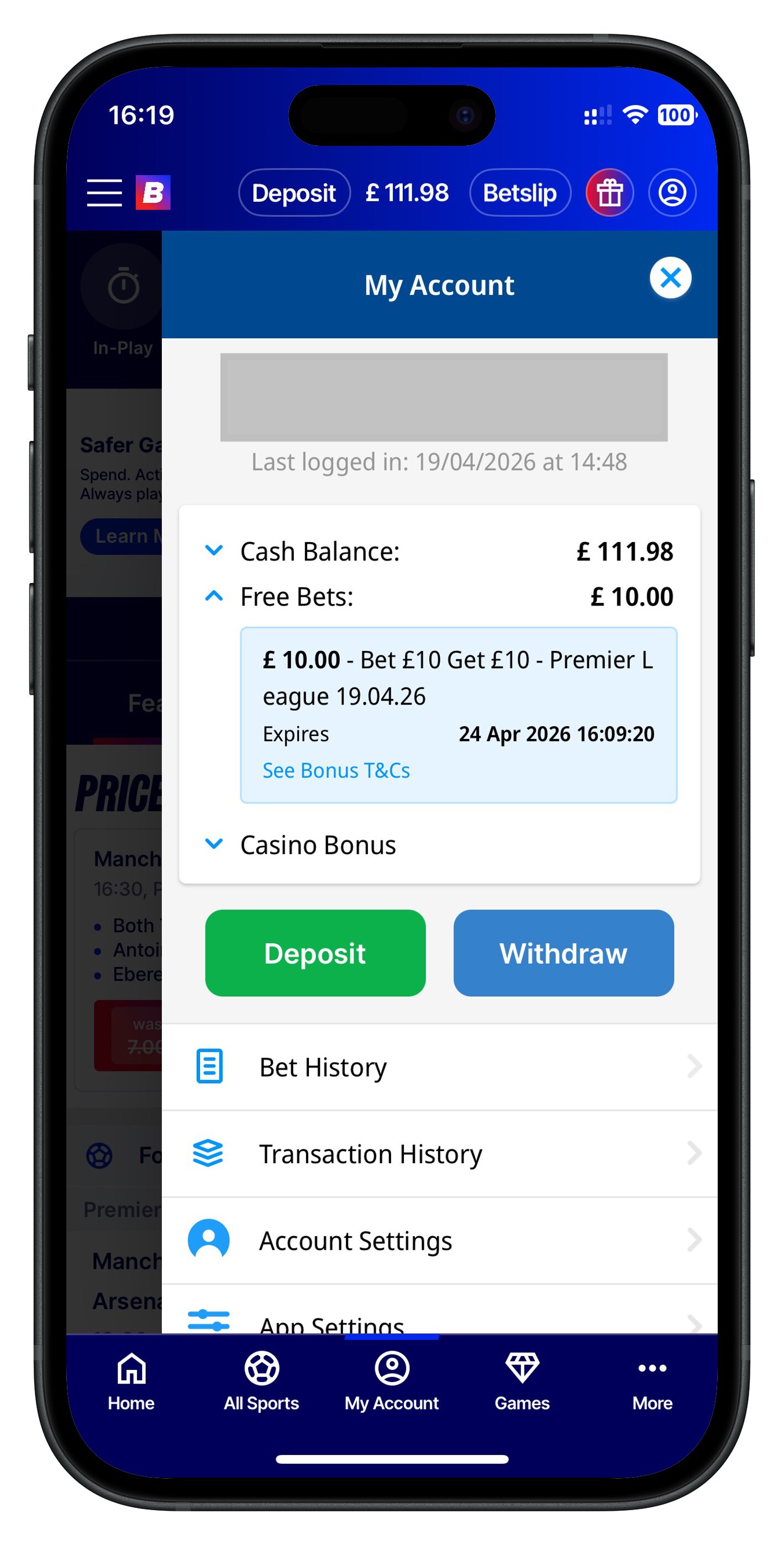 betfred app free bet 1