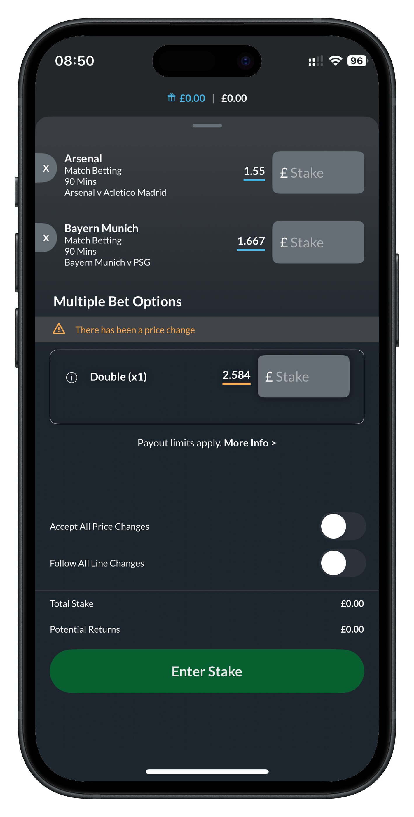 betvictor app acca