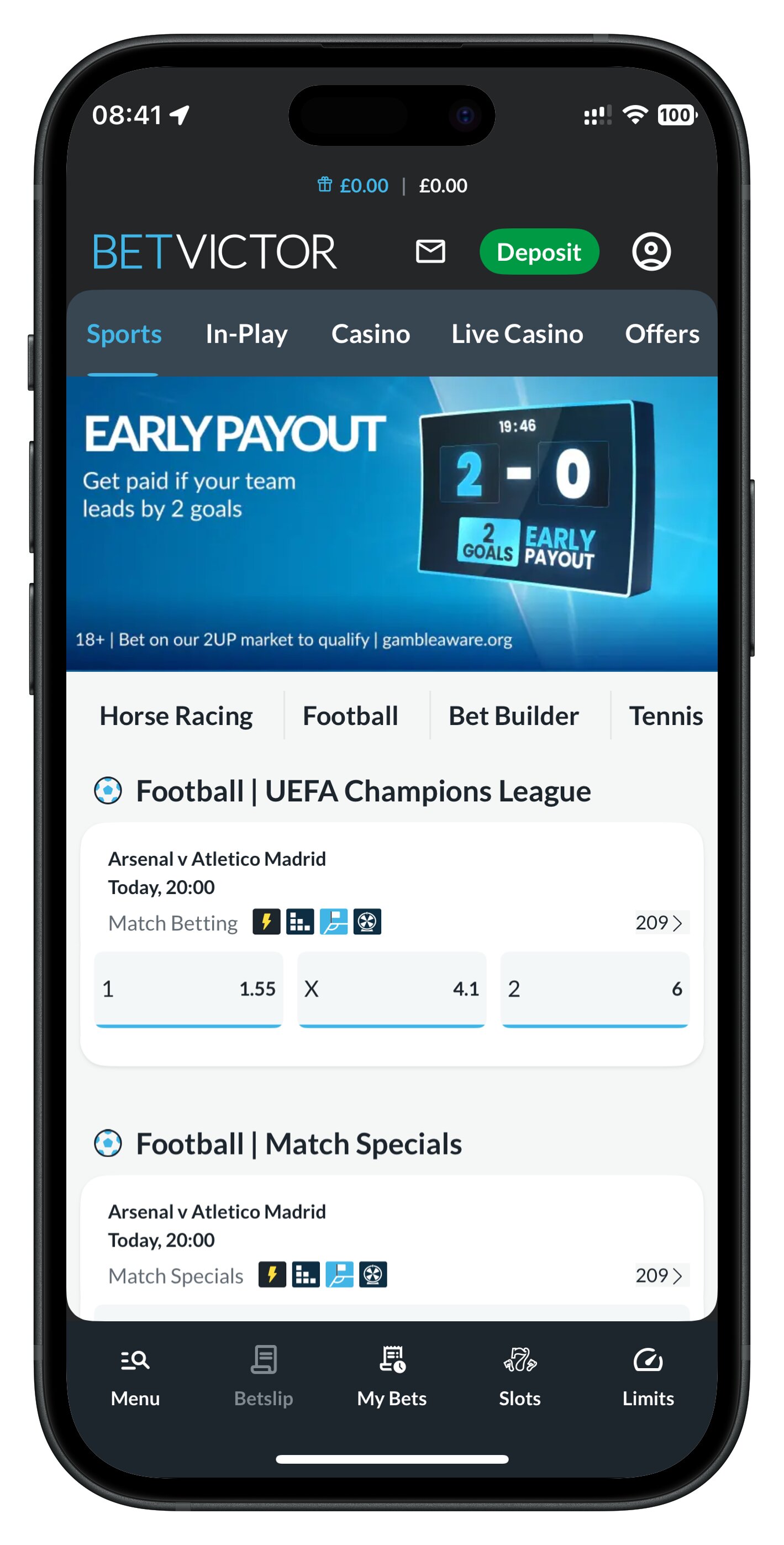 betvictor app homepage