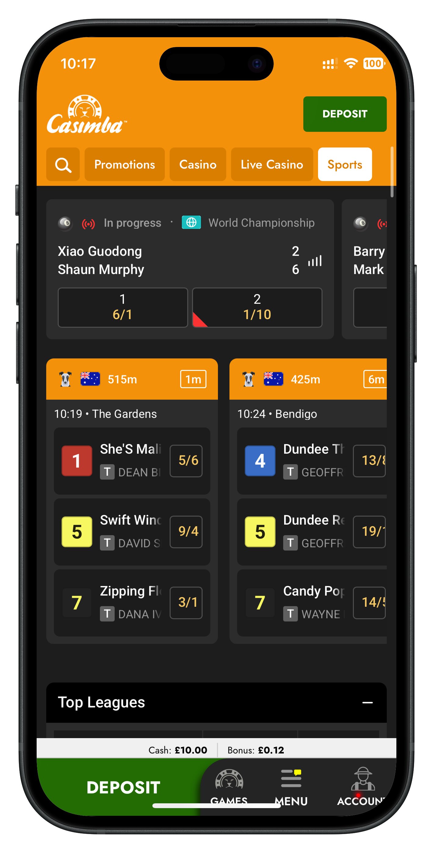 casimba app matches 0
