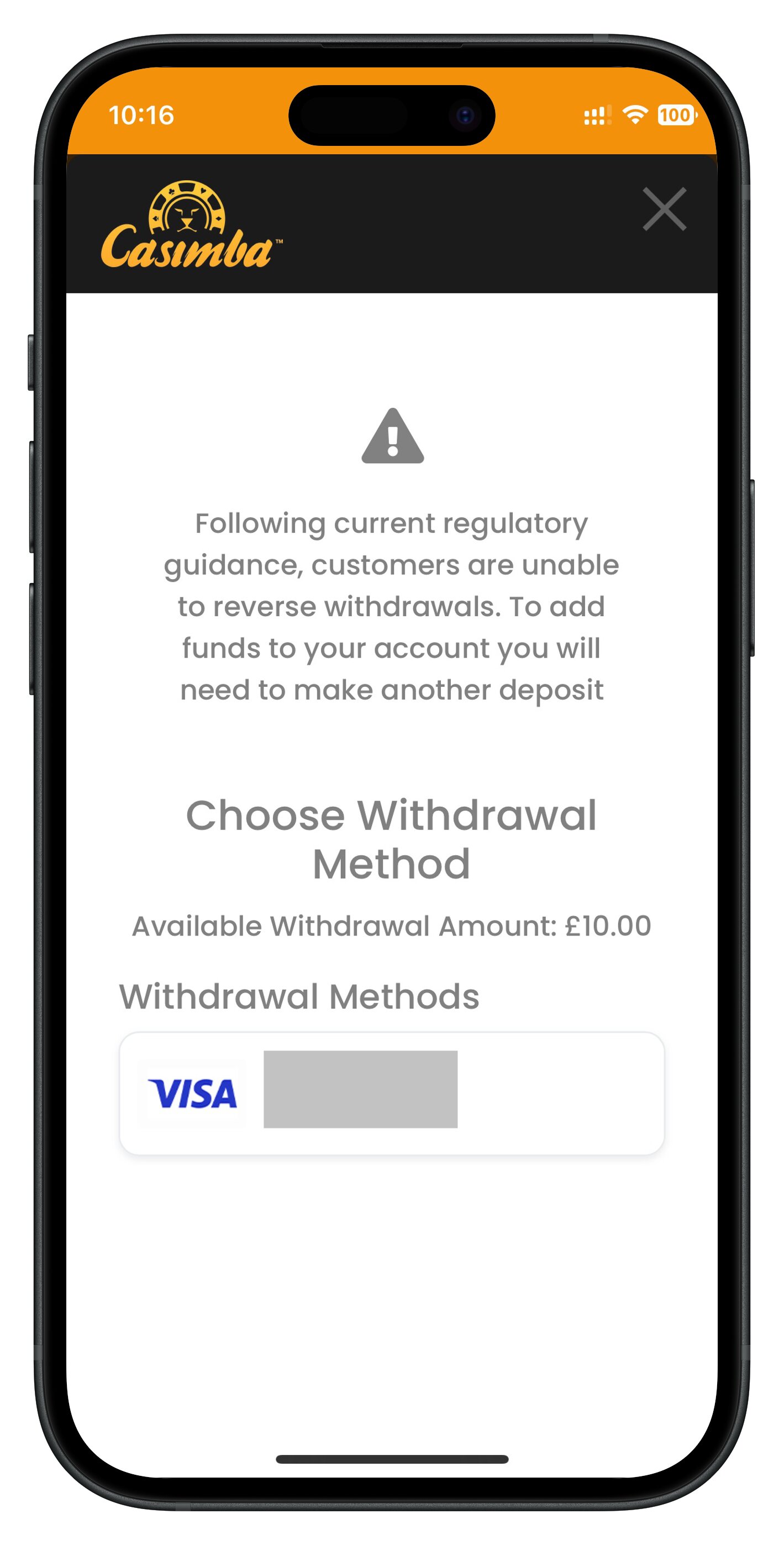 casimba app withdraw