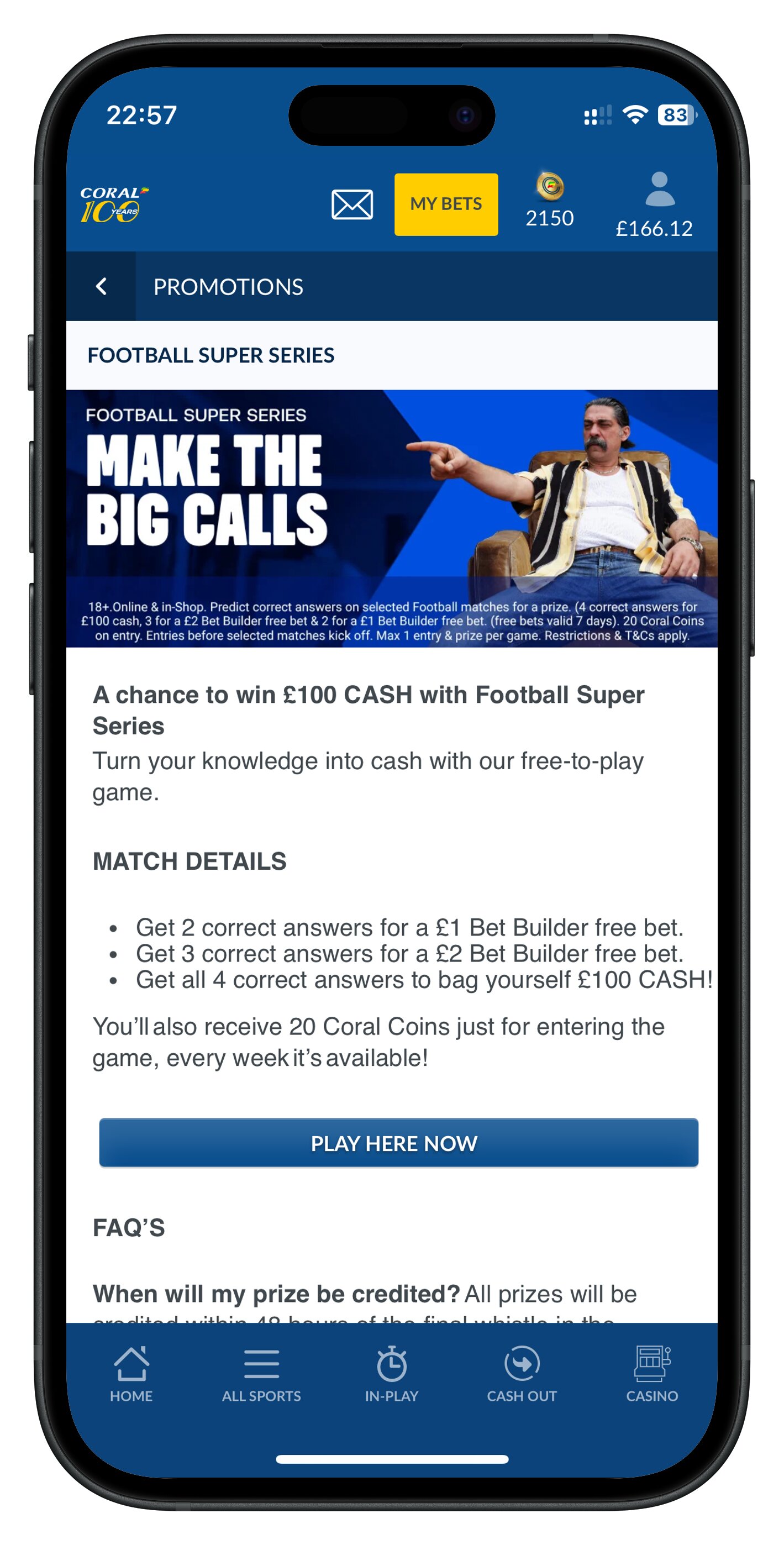 coral app football super series
