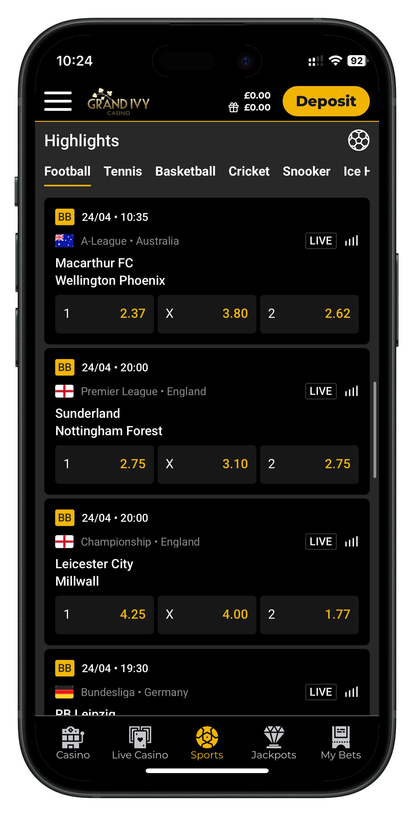 grandivy app matches 2