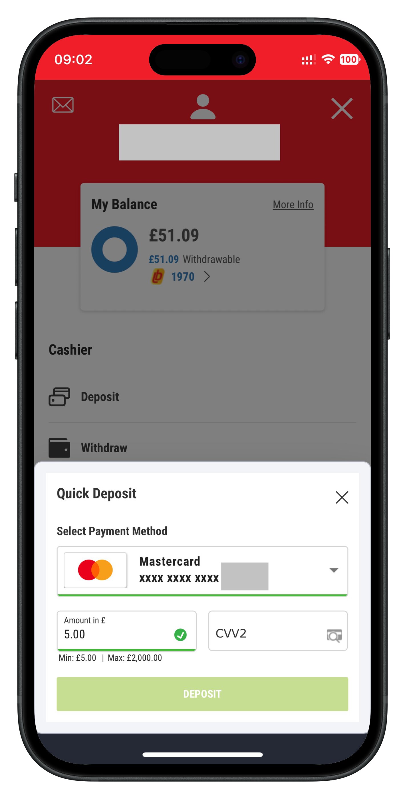 ladbrokes app deposit