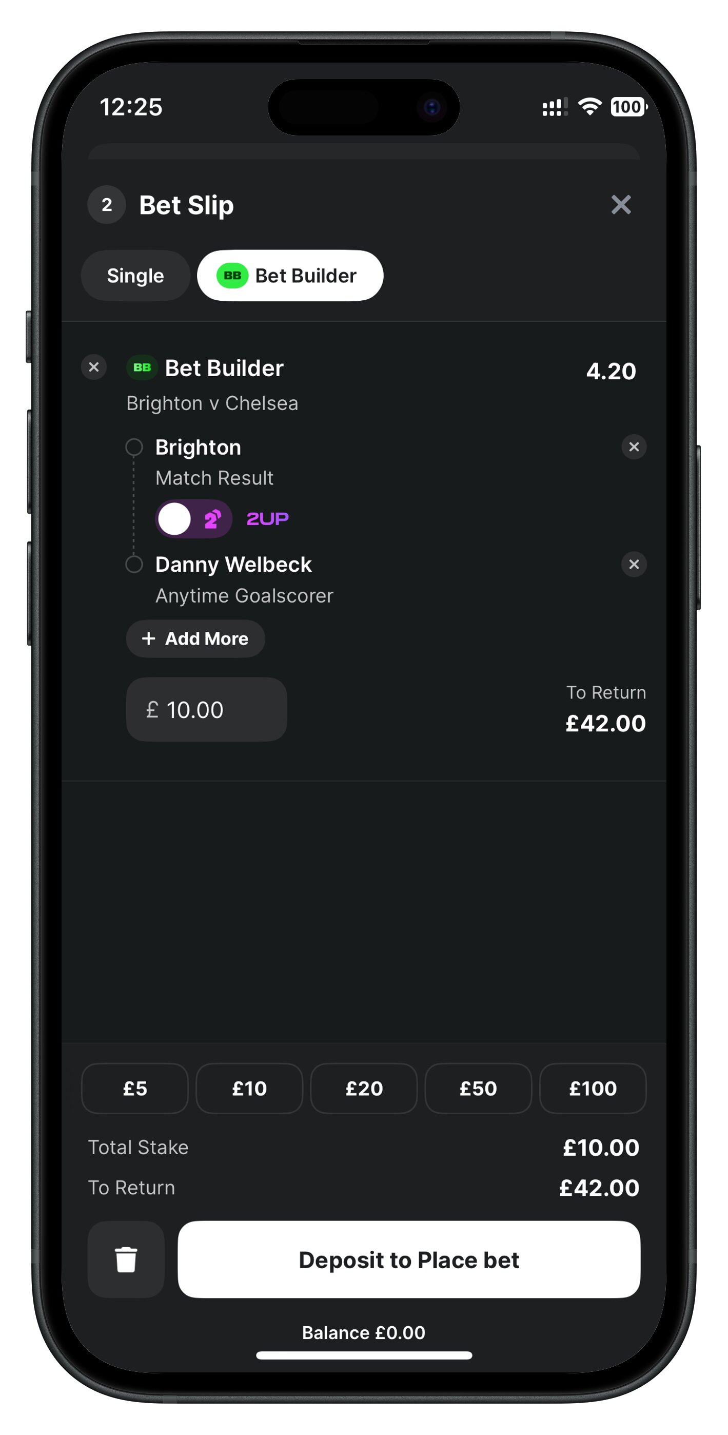 midnite app bet builder betslip