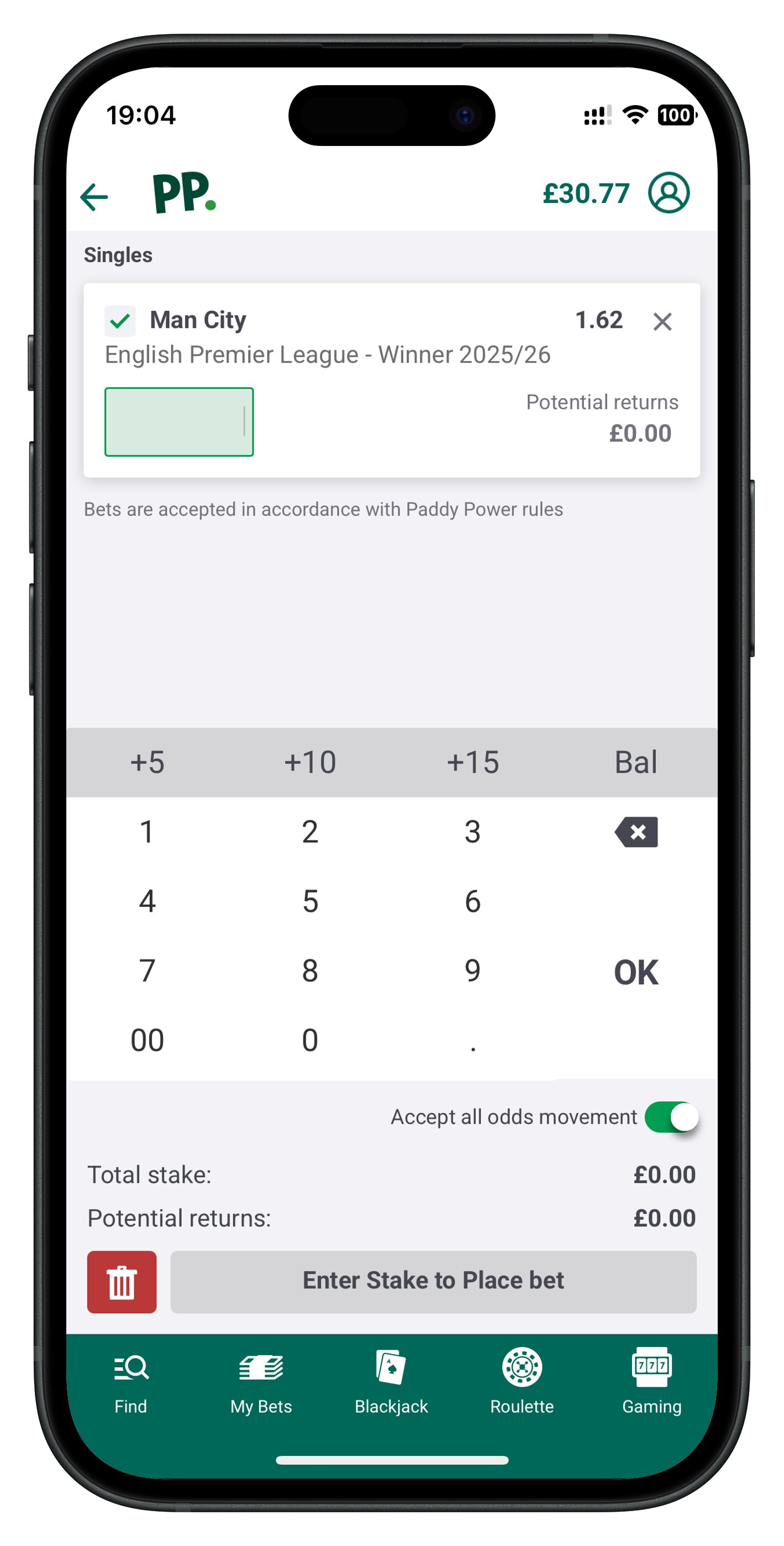 paddypower app bet