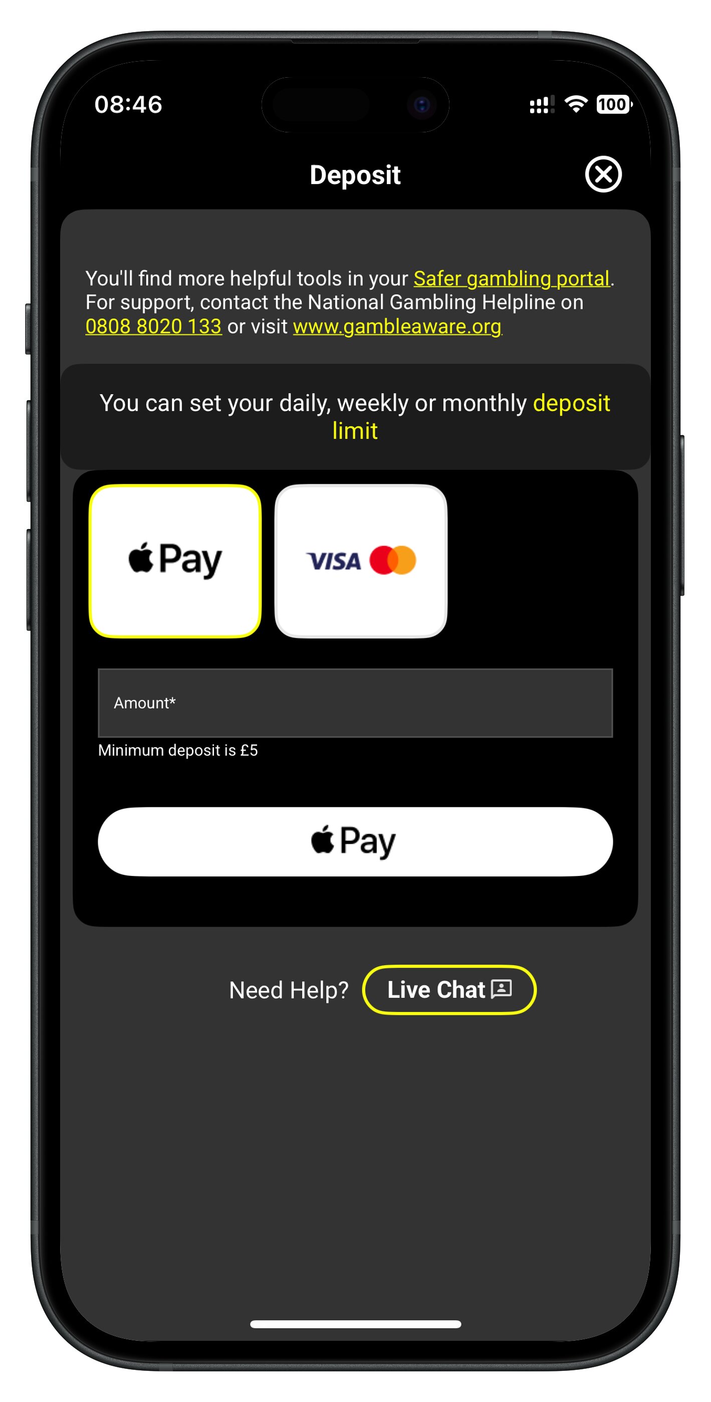 parimatch app deposit