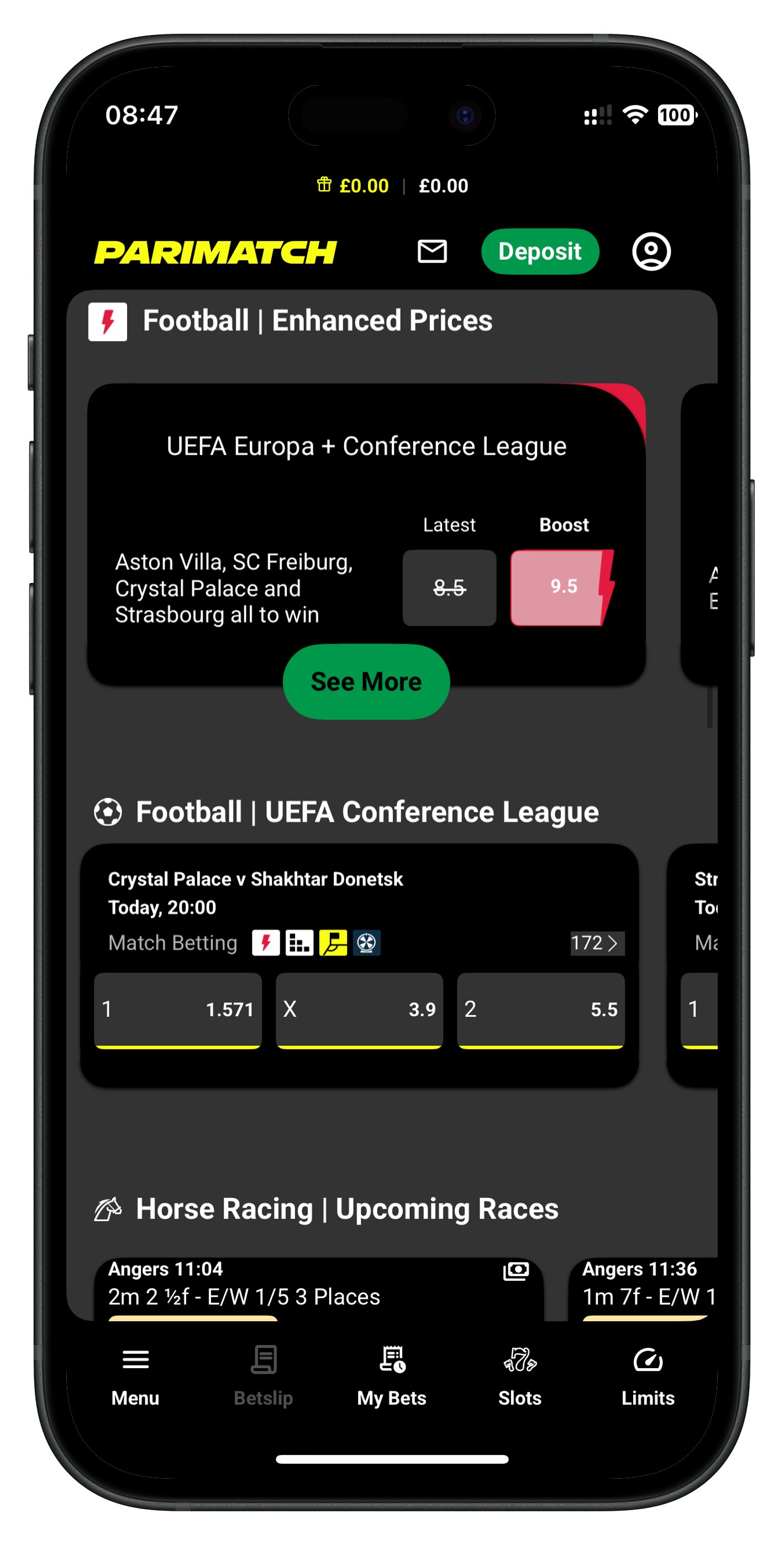 parimatch app odds boosts and more events