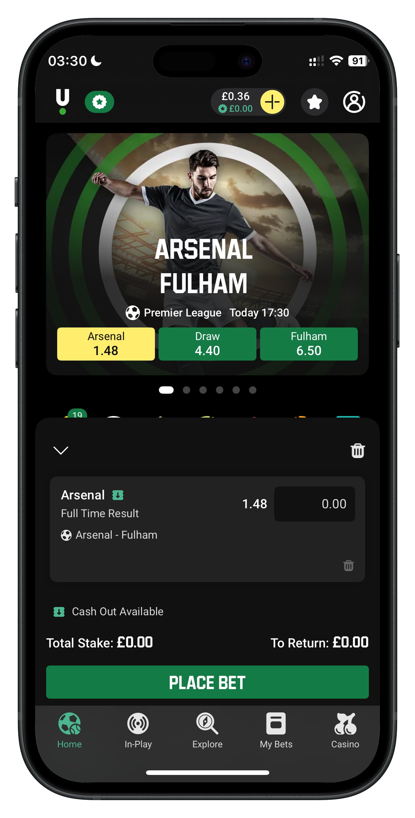 unibet app add to betslip