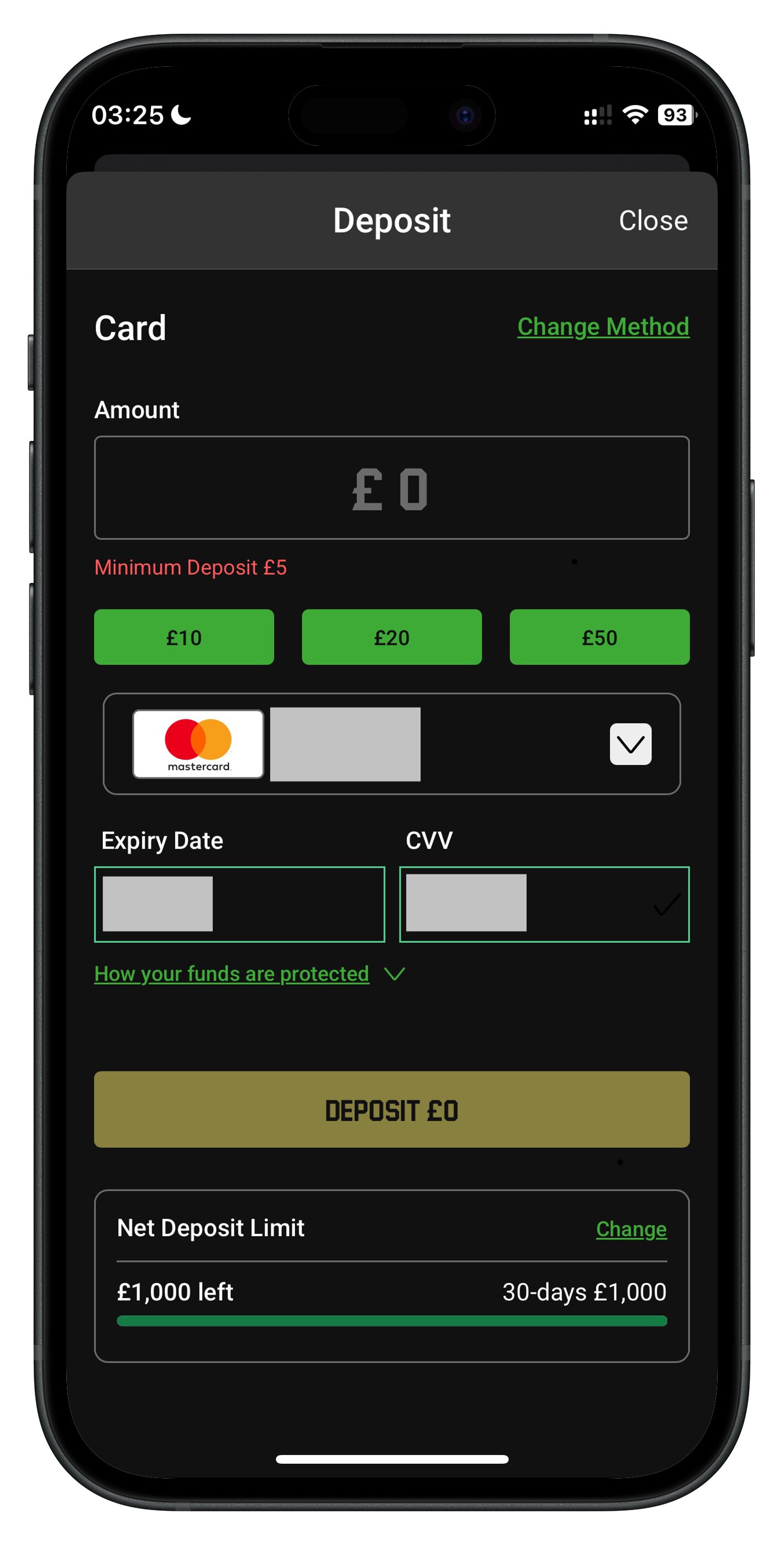 unibet app deposit