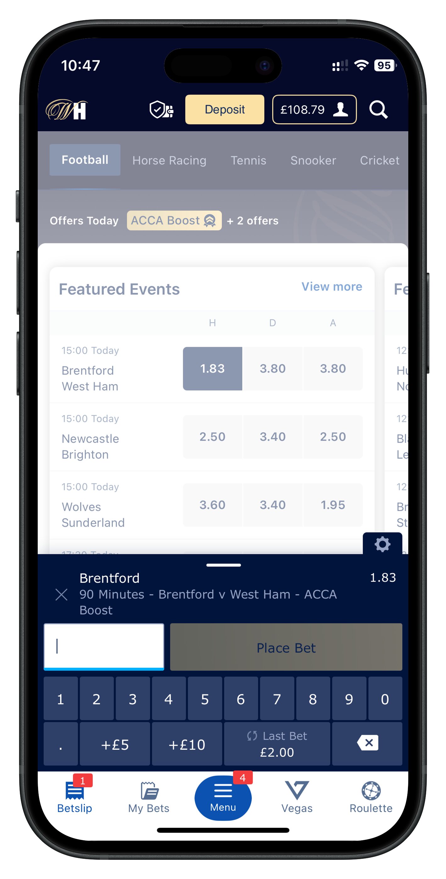 williamhill app add to betslip
