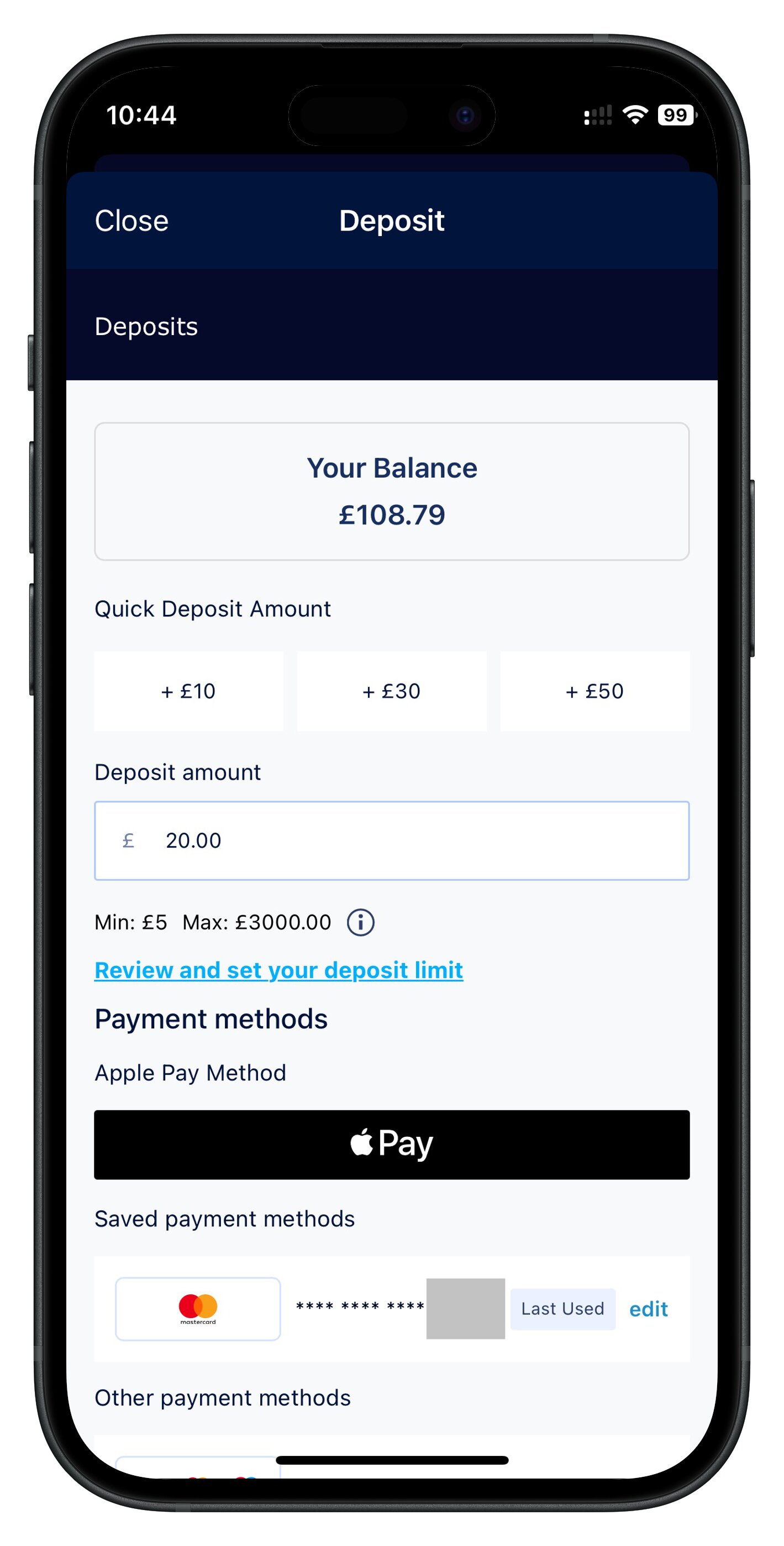 williamhill app deposit